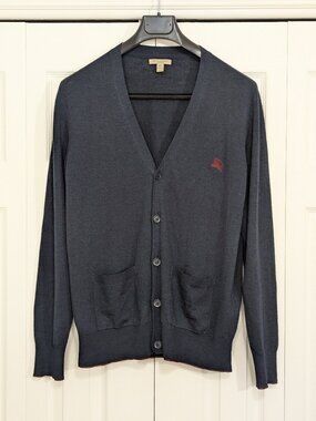 Burberry Brit Navy Merino Wool Cardigan